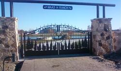 Maad H deer gate with cedar trees in Burleson, TX. byg-left.jpg